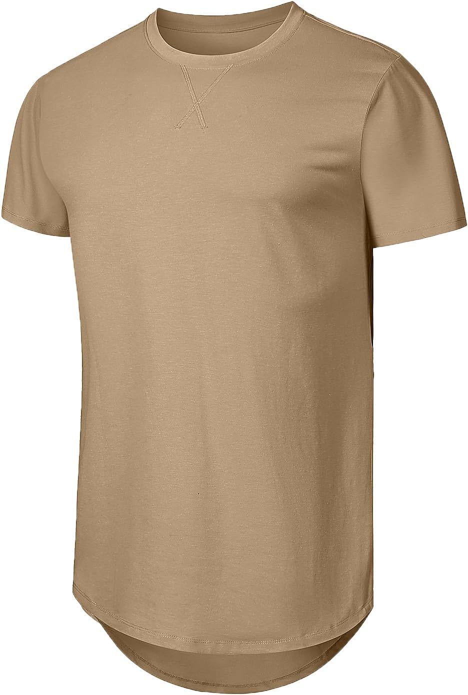 JMIERR Mens 3 Pack Cotton Hipster Hip Hop Longline Crewneck T-Shirt