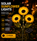 🌻 65K+ SOLD! 2026 UPGRADED Solar Sunflowers – Hyper-Realistic Petals, Stunning Shadow Projections & Dusk-to-Dawn Garden Mag