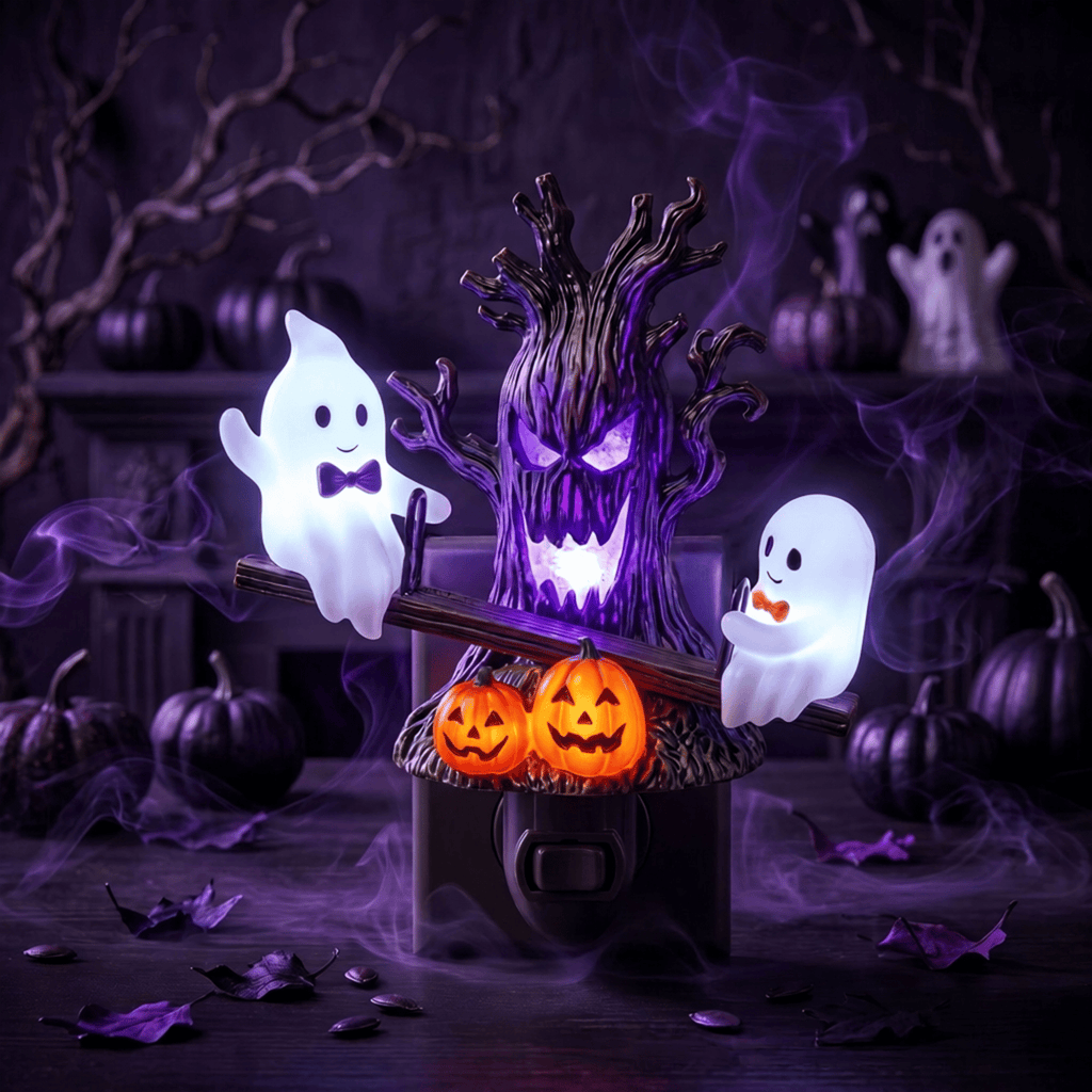 🔥HOT SALE 49% OFF - 🎃👻Animated Seesaw Ghost Plug In LED Night Light
